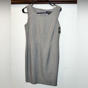 NWT Kasper Ladies Grey Mid Length Dress Size 6